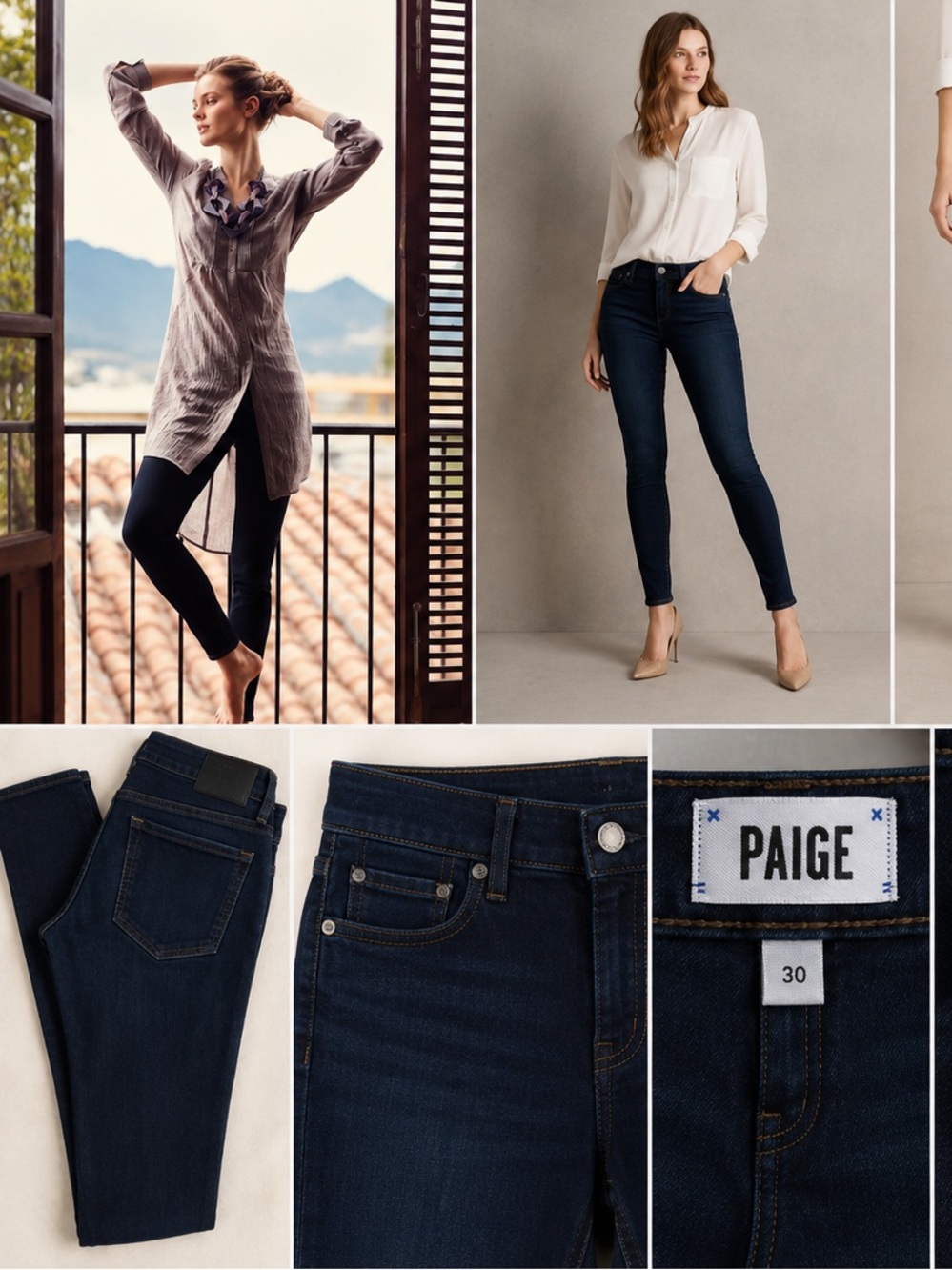 PAIGE Verdugo Ultra Skinny Jeans Size 30 Mid-Rise Stretch